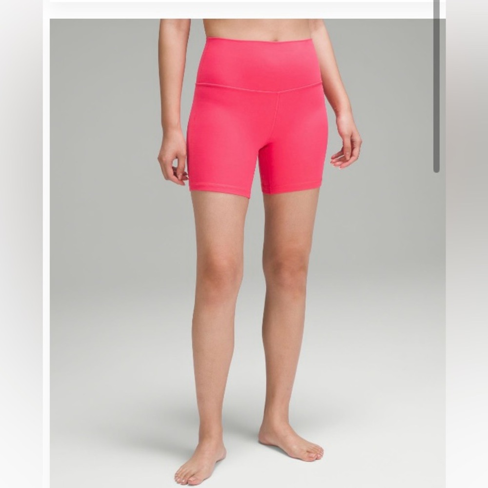 LULULEMON ATHLETICA Vibrant Pink Bike Shorts size 6